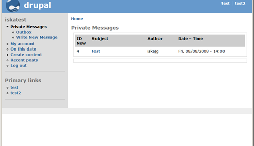 Drupal Modul Private Messages